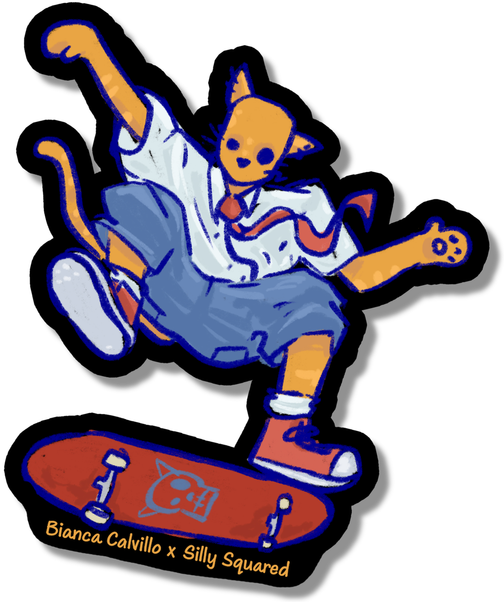 Bianca Calvillo's sticker artwork