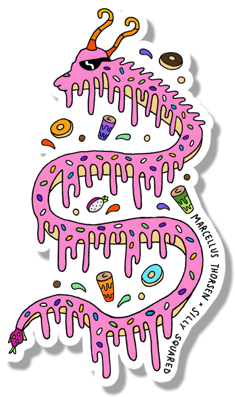 Marcellus Thorsen's sticker artwork