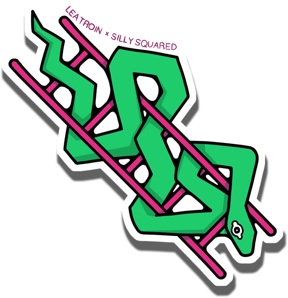 Lea Troin's sticker artwork