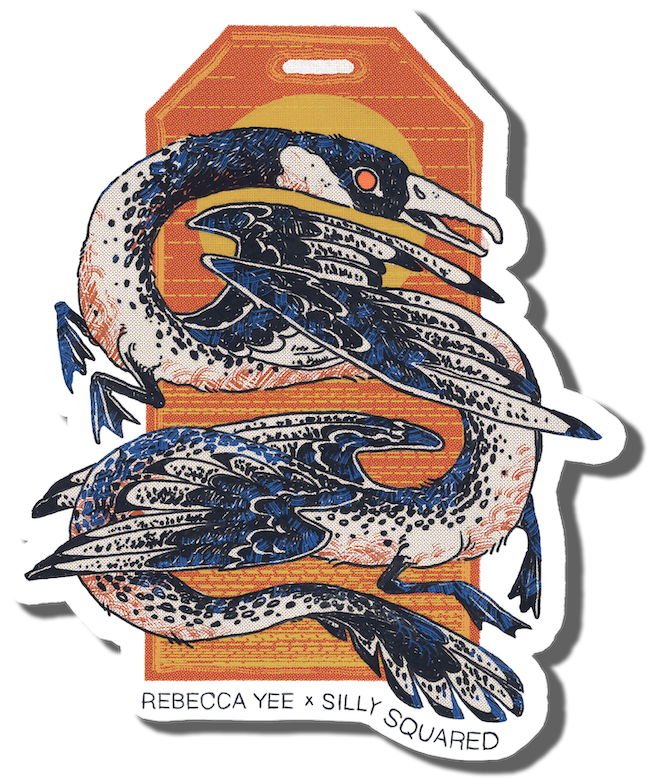 Rebecca Yee's sticker artwork