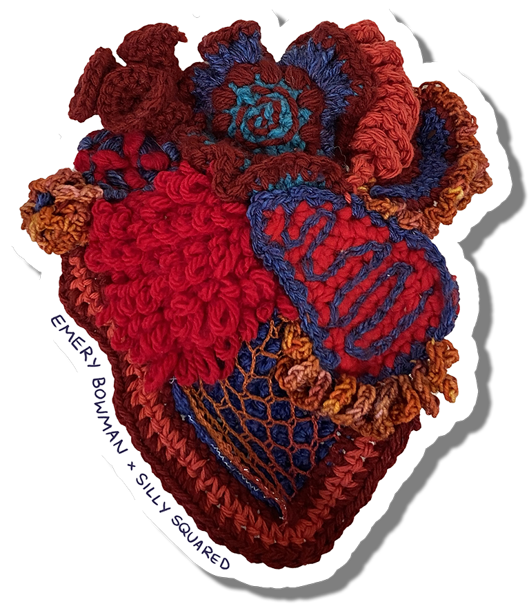 Emery Bowman's sticker artwork