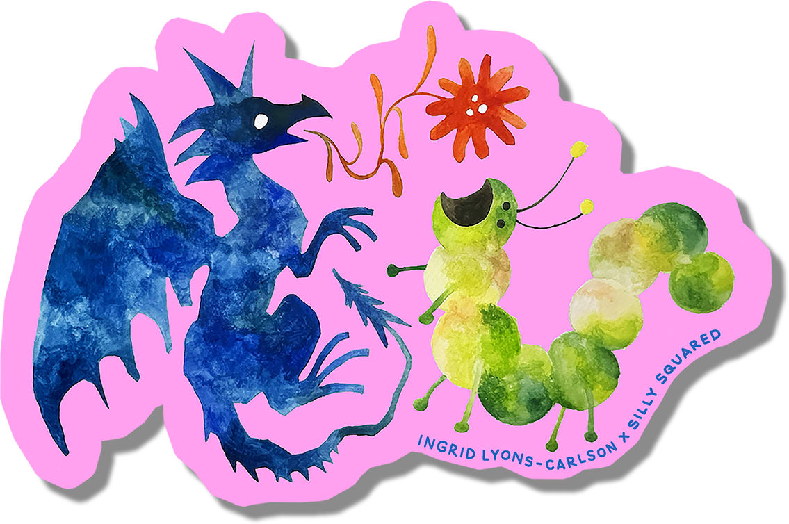 Ingrid Lyons-Carlson's sticker artwork
